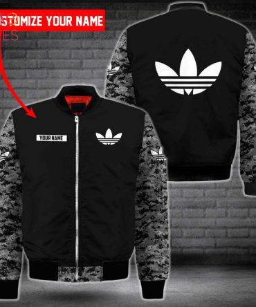 Customizable Camo Sleeve Bomber Jacket - Personalize With Your Name - Stylish & Unique!