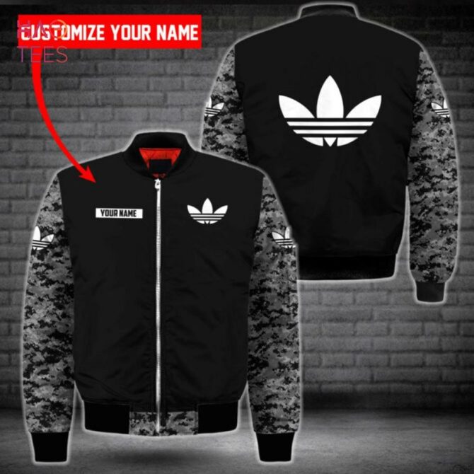 Customizable Camo Sleeve Bomber Jacket - Personalize With Your Name - Stylish & Unique! - Image 2