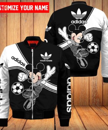 New Adidas Luxury Brand Mickey Mouse Bomber Jacket Limited Edition