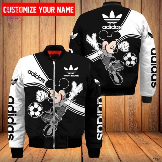 New Adidas Luxury Brand Mickey Mouse Bomber Jacket Limited Edition