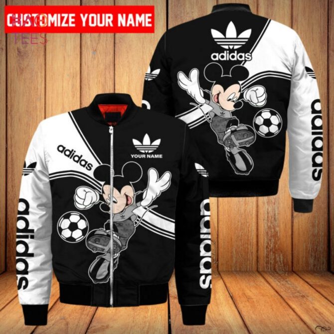 New Adidas Luxury Brand Mickey Mouse Bomber Jacket Limited Edition - Image 2