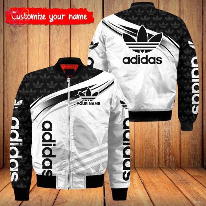 Available Adidas Luxury Brand Printing Logo Bomber Jacket Limited Edition