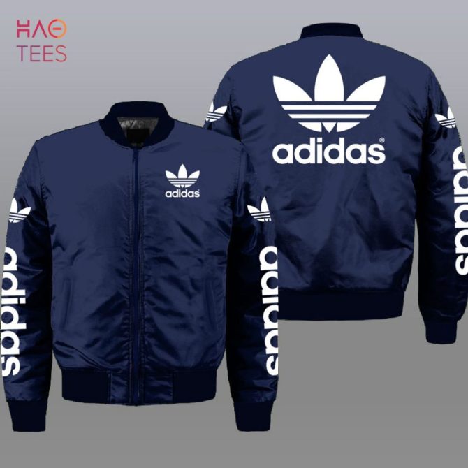 Adidas Navy Blue Bomber Jacket - Stylish & Comfortable Outerwear For Men