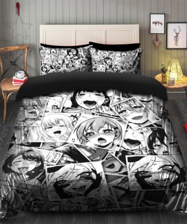 Ahegao Bedding Set Duvet Cover And 2 Pillowcases