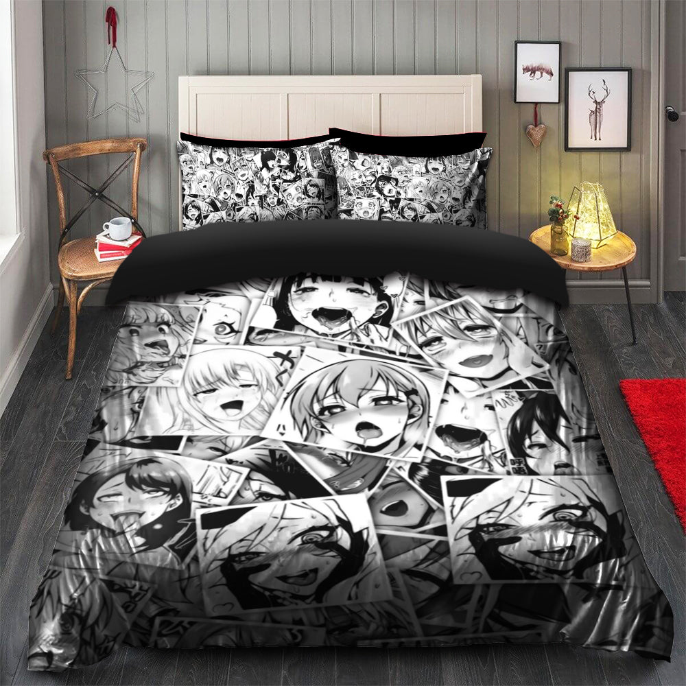 Ahegao Bedding Set Duvet Cover And 2 Pillowcases