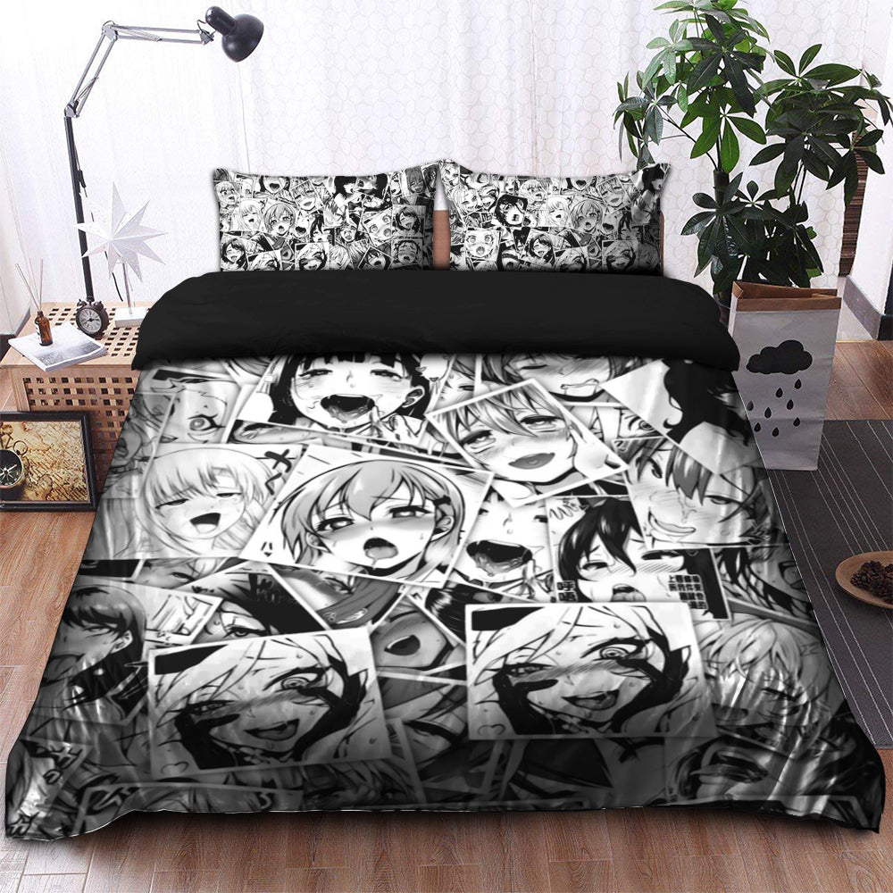 Ahegao Bedding Set Duvet Cover And 2 Pillowcases - Image 2