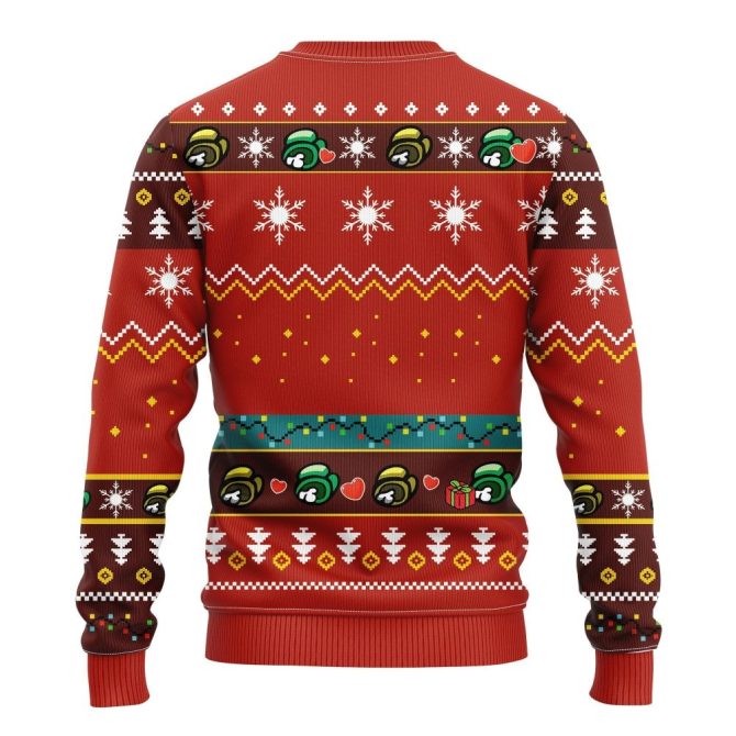 Among Us Red Ugly Christmas Sweater Amazing Gift Idea Thanksgiving Gift - Image 2