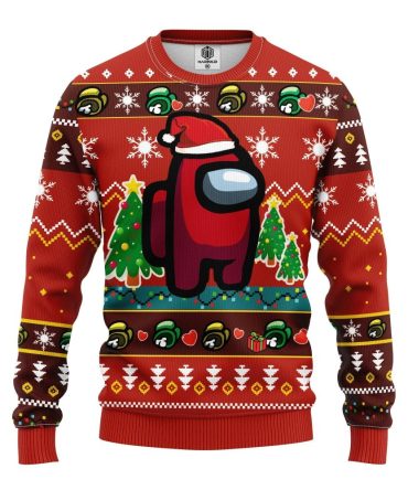Among Us Red Ugly Christmas Sweater Amazing Gift Idea Thanksgiving Gift