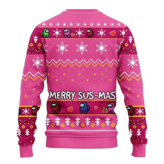 Among Us Merry Sus Ugly Christmas Sweater Amazing Gift Idea Thanksgiving Gift - Image 2