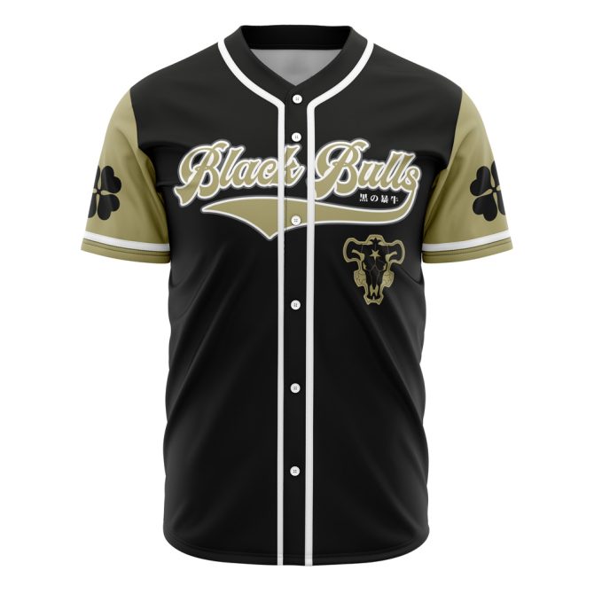 Black Bulls Baseball Jersey - Stylish & Comfortable Fan Apparel