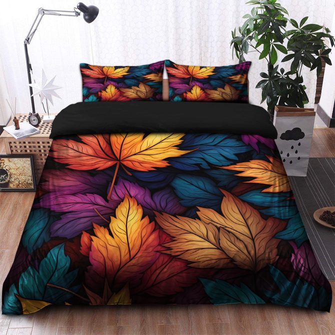 Autumn Leaf Bedding Set Duvet Cover And 2 Pillowcases - Image 2