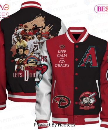 Arizona Diamondbacks 25Th Anniversary Varsity Jacket - Keep Calm & Go D'Backs Style