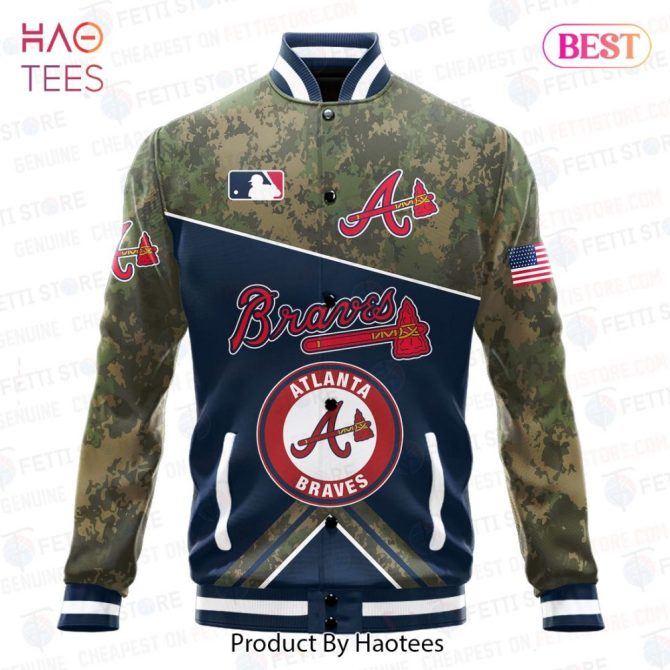 Atlanta Braves Camo Bomber Jacket - Limited Edition Fan Gear For Champions - Image 2
