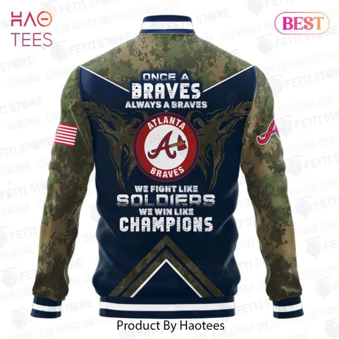 Atlanta Braves Camo Bomber Jacket - Limited Edition Fan Gear For Champions - Image 3