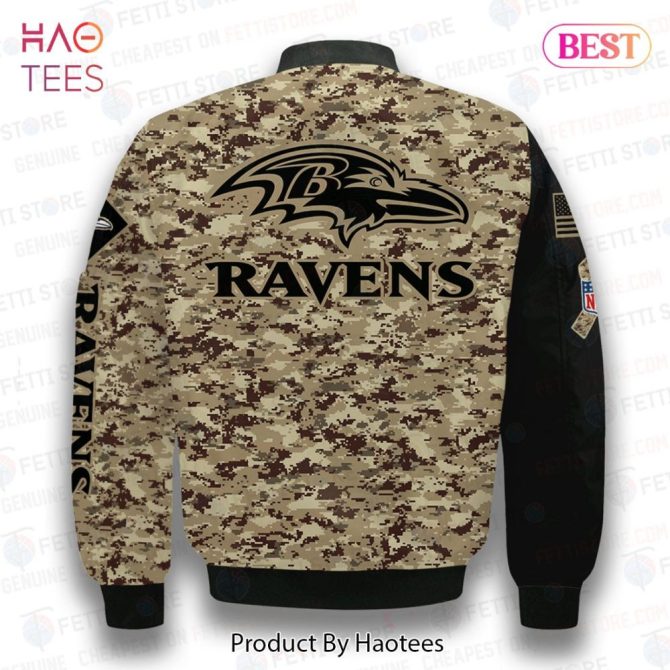 Available Baltimore Ravensnational Football League Aop Bomber Jacket - Image 3