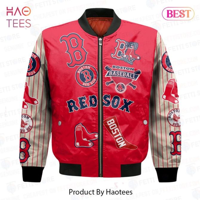 Available Boston Red Soxmajor League Baseball   Unisex Aop Bomber Jacket - Image 2