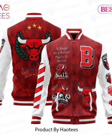 Chicago Bulls Red Varsity Jacket - Stylish Retro Design For Fans By Haotees