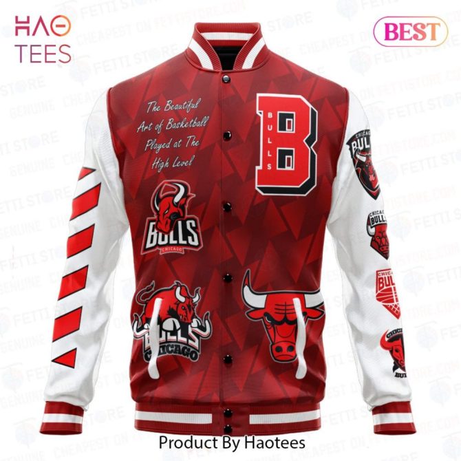 Chicago Bulls Red Varsity Jacket - Stylish Retro Design For Fans By Haotees - Image 2