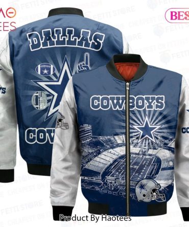 Available Dallas Cowboy National Football League Stadium Pattern 3D Bomber Jacket