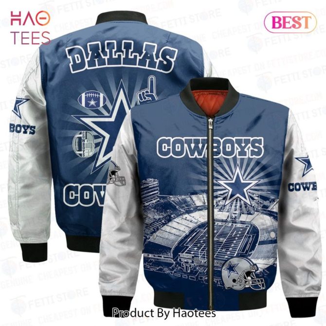 Available Dallas Cowboy National Football League Stadium Pattern 3D Bomber Jacket