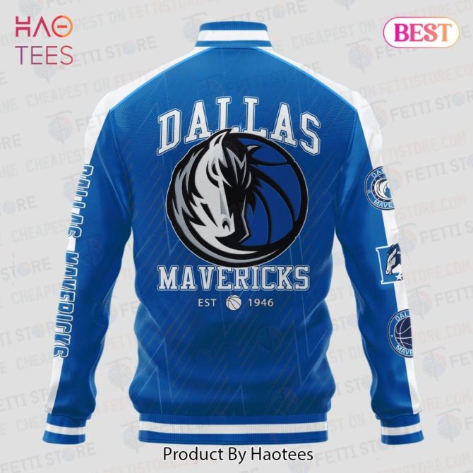 Dallas Mavericks Blue Varsity Jacket - Men'S Stylish Fan Gear By Haotees - Image 3