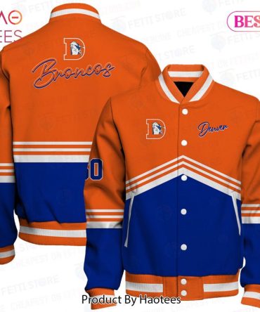 Denver Broncos Varsity Jacket - Stylish Orange & Blue Fan Gear For Ultimate Support