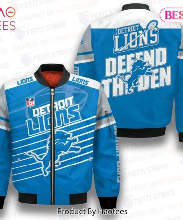 Available Detroit Lions National Football League 3D Bomber Jacket