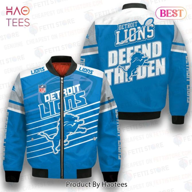 Available Detroit Lions National Football League 3D Bomber Jacket
