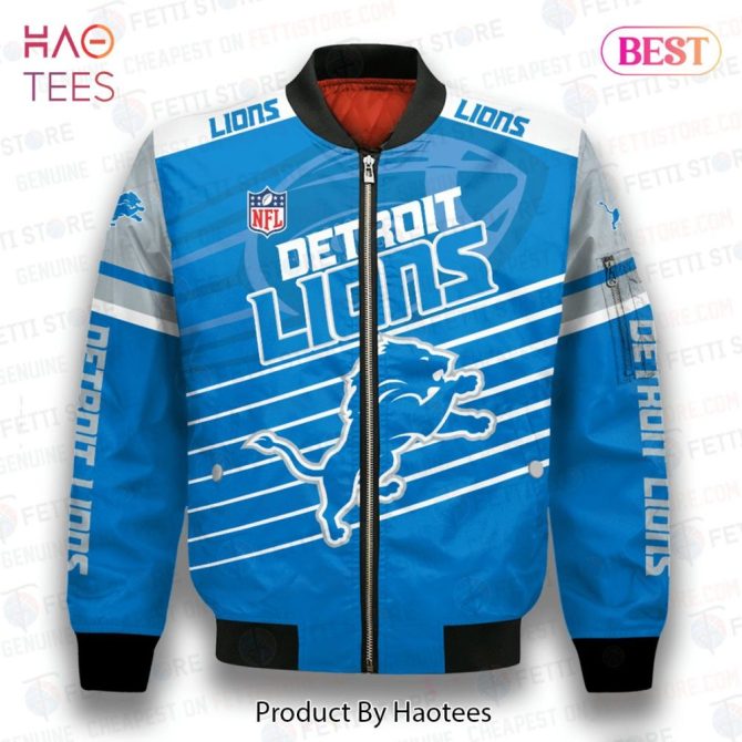 Available Detroit Lions National Football League 3D Bomber Jacket - Image 2