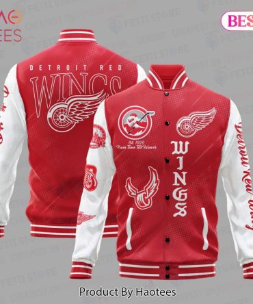 Detroit Red Wings Varsity Jacket – Stylish Fan Gear By Haotees, Perfect For Hockey Enthusiasts