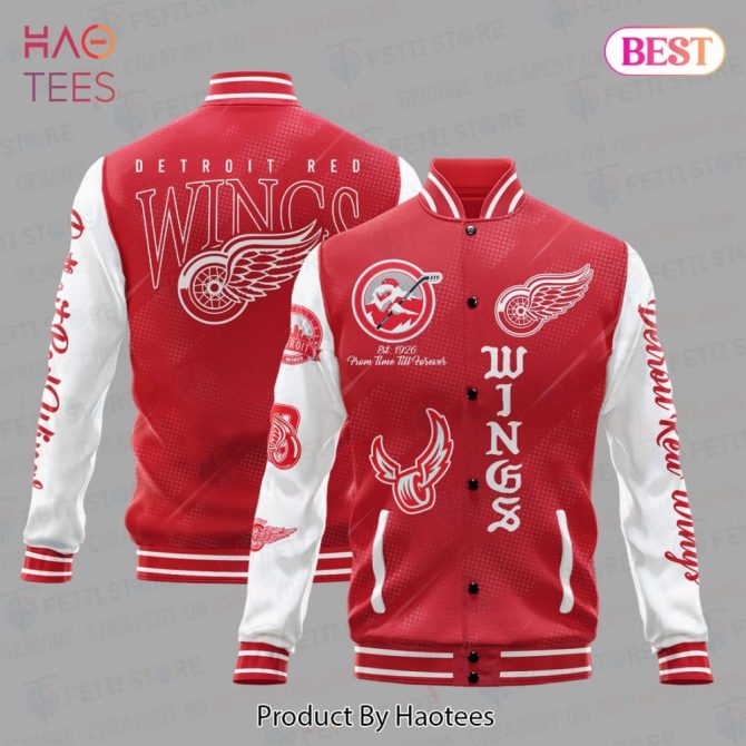 Detroit Red Wings Varsity Jacket – Stylish Fan Gear By Haotees, Perfect For Hockey Enthusiasts
