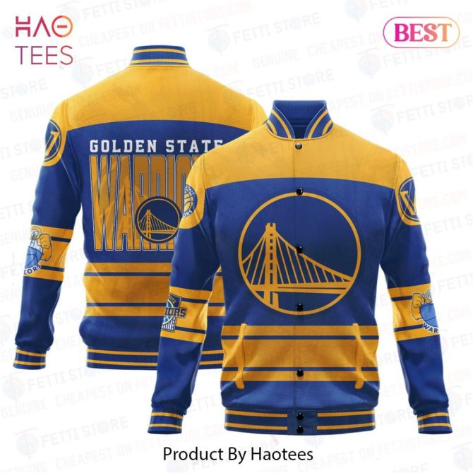 Golden State Warriors Jacket - Stylish Blue & Gold Bomber For Fans - Limited Edition By Haotees