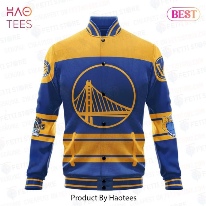 Golden State Warriors Jacket - Stylish Blue & Gold Bomber For Fans - Limited Edition By Haotees - Image 2