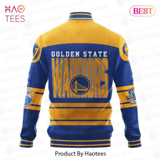 Golden State Warriors Jacket - Stylish Blue & Gold Bomber For Fans - Limited Edition By Haotees - Image 3