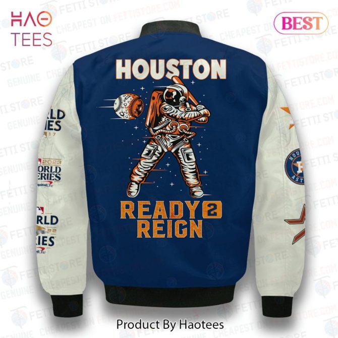 Available Houston Astrosmajor League Baseball Aop Bomber Jacket - Image 3