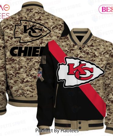 Kc Chiefs Camouflage Bomber Jacket - Stylish & Warm Fan Gear For Game Day!