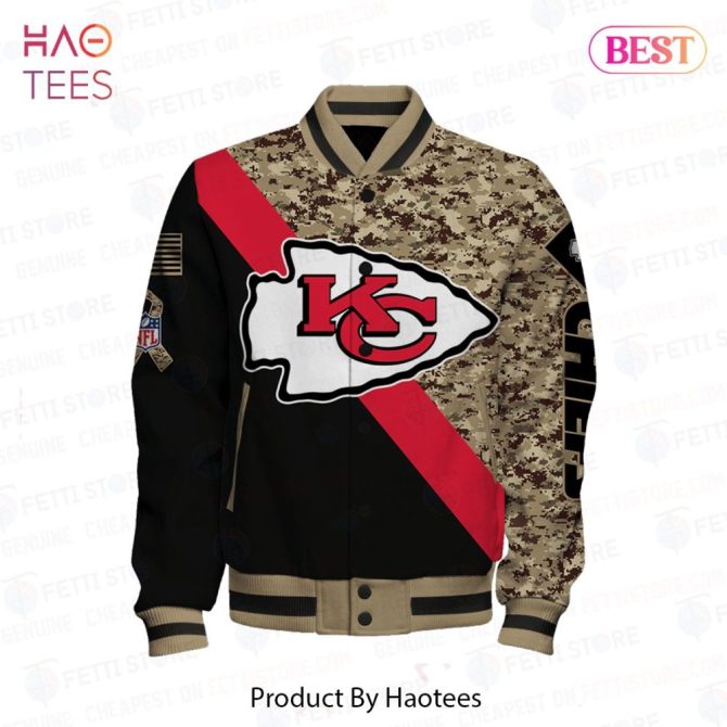 Kc Chiefs Camouflage Bomber Jacket - Stylish & Warm Fan Gear For Game Day! - Image 2