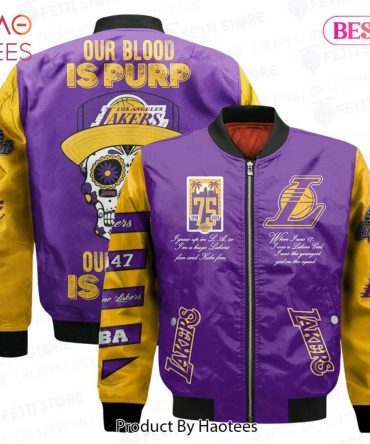 Available Los Angels Lakersnational Basketball Association Aop Bomber Jacket