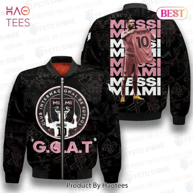 Available Messi Goat Inter Miami   Unisex Aop Bomber Jacket