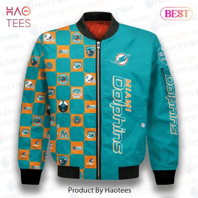 Available Miami Dolphins Nfl   Unisex Aop Bomber Jacket - Image 2