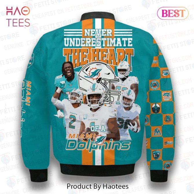 Available Miami Dolphins Nfl   Unisex Aop Bomber Jacket - Image 3