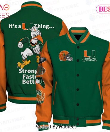 Get Game-Ready: Miami Hurricanes Varsity Jacket - Show Your Team Spirit In Style!
