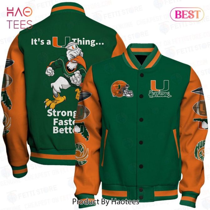 Get Game-Ready: Miami Hurricanes Varsity Jacket - Show Your Team Spirit In Style!
