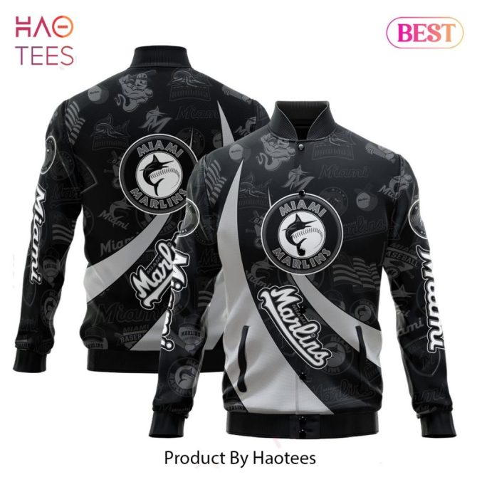 Miami Marlins Bomber Jacket - Stylish Baseball Fan Gear By Haotees
