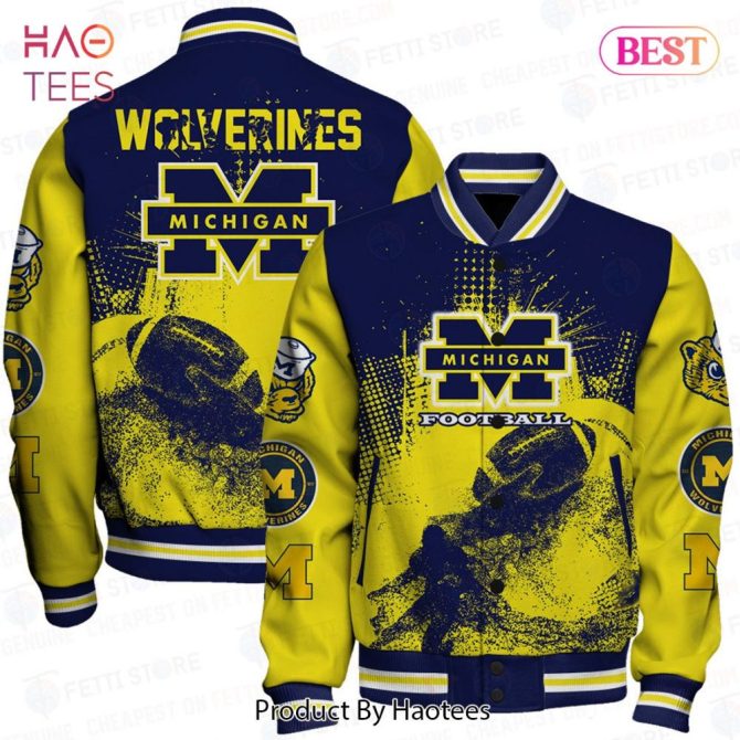 Michigan Wolverines Varsity Jacket - Bold Blue & Yellow Football Fan Gear
