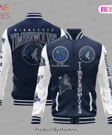 Minnesota Timberwolves Varsity Jacket - Stylish Blue & White Fan Apparel