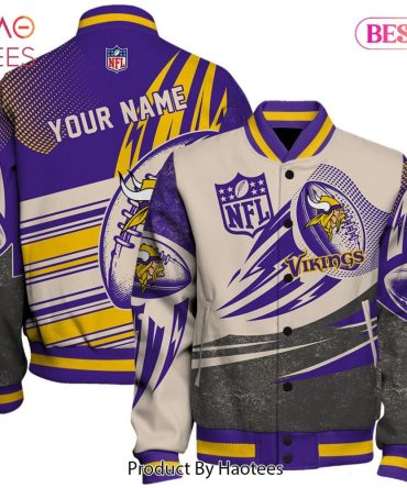 Customizable Nfl Vikings Varsity Jacket – Perfect Gift For Fans!