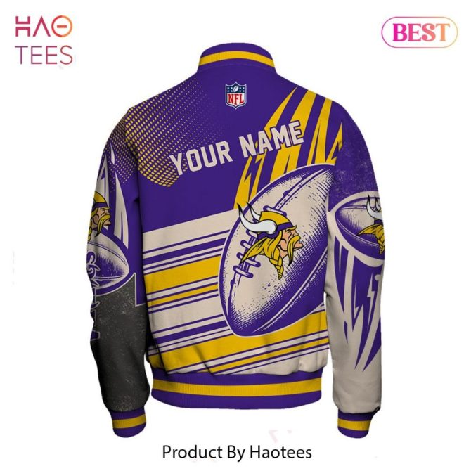 Customizable Nfl Vikings Varsity Jacket – Perfect Gift For Fans! - Image 3