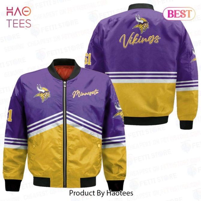 Available Minnesota Vikingsnational Football League Aop Bomber Jacket