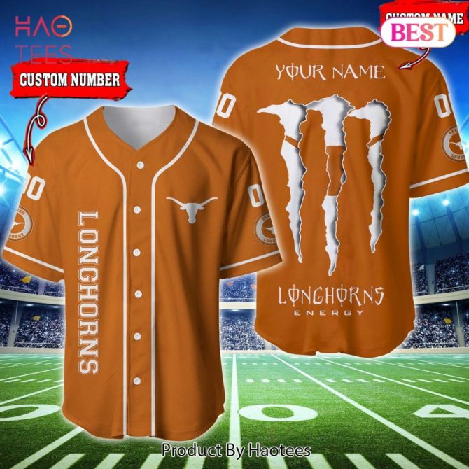 Custom Longhorns Baseball Jersey – Personalize Your Name & Number – Perfect Gift!
